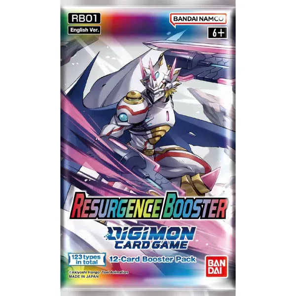 Card Game (TCG): Resurgence Booster Display (RB01) Digimon Single Pack ACG Go Anime www.acg-go.com Digimon, TCG