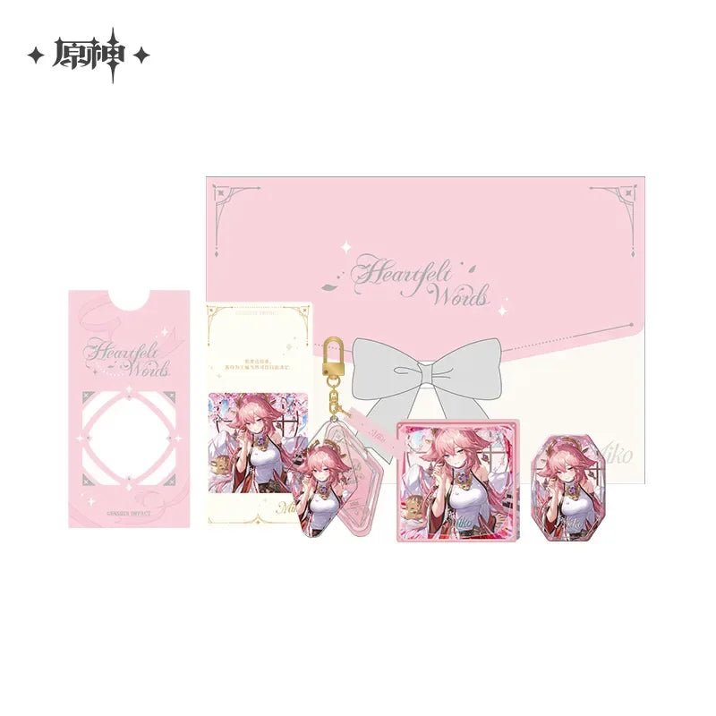 Heartfelt Words Theme Series Limited Gift Box Genshin Impact Yae Miko ACG Go Anime www.acg-go.com Eula, Gift Box, Kamisato Ayato, Lyney, Navia, Yae Miko, Zhongli