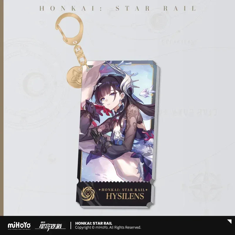 Honkai: Star Rail The Nihility Character Warp Artwork Acrylic Keychain Hysilens ACG Go Anime www.acg-go.com Acheron, Black Swan, Cipher, Guinaifen, Hysilens, Jiaoqiu, Kafka, Luka, Pela, Pendant & Keychain, Sampo, Silver Wolf, Welt