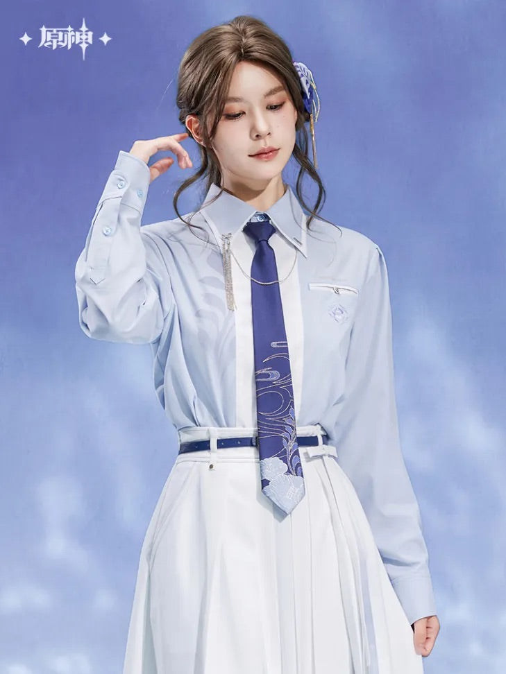 Kamisato Ayato Theme Impression Series Colorblock Tie Shirt