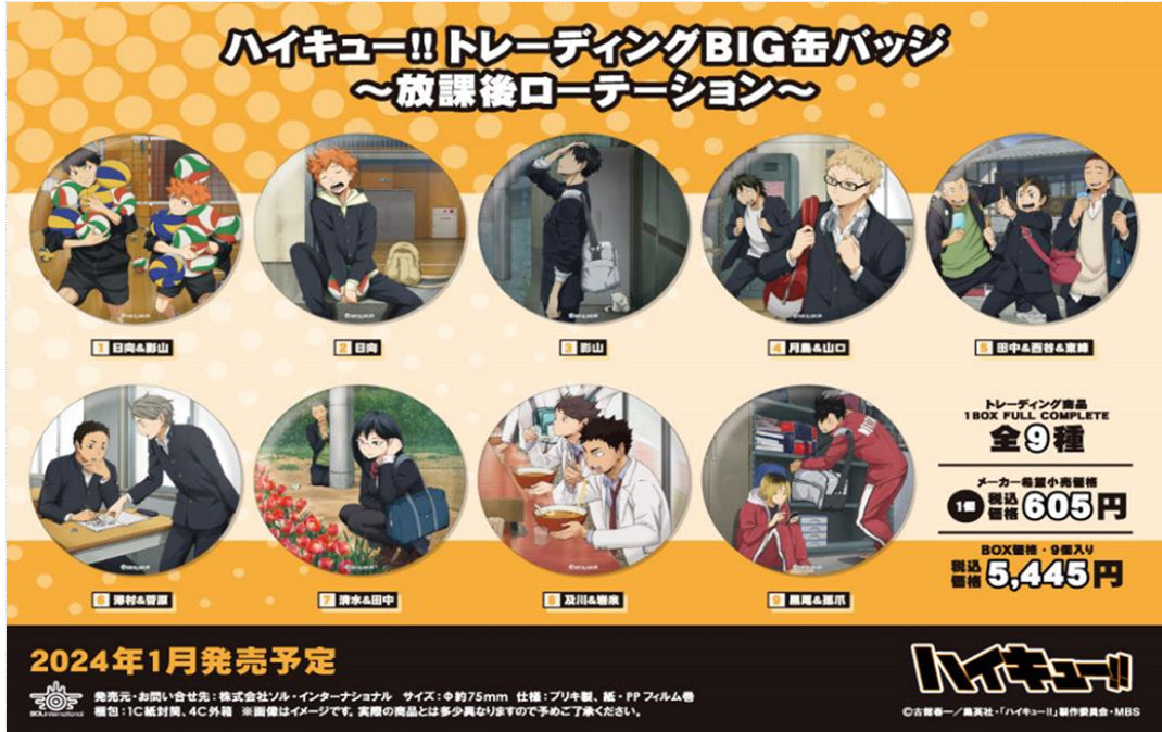 Haikyu!! Trading Big Can Badge
