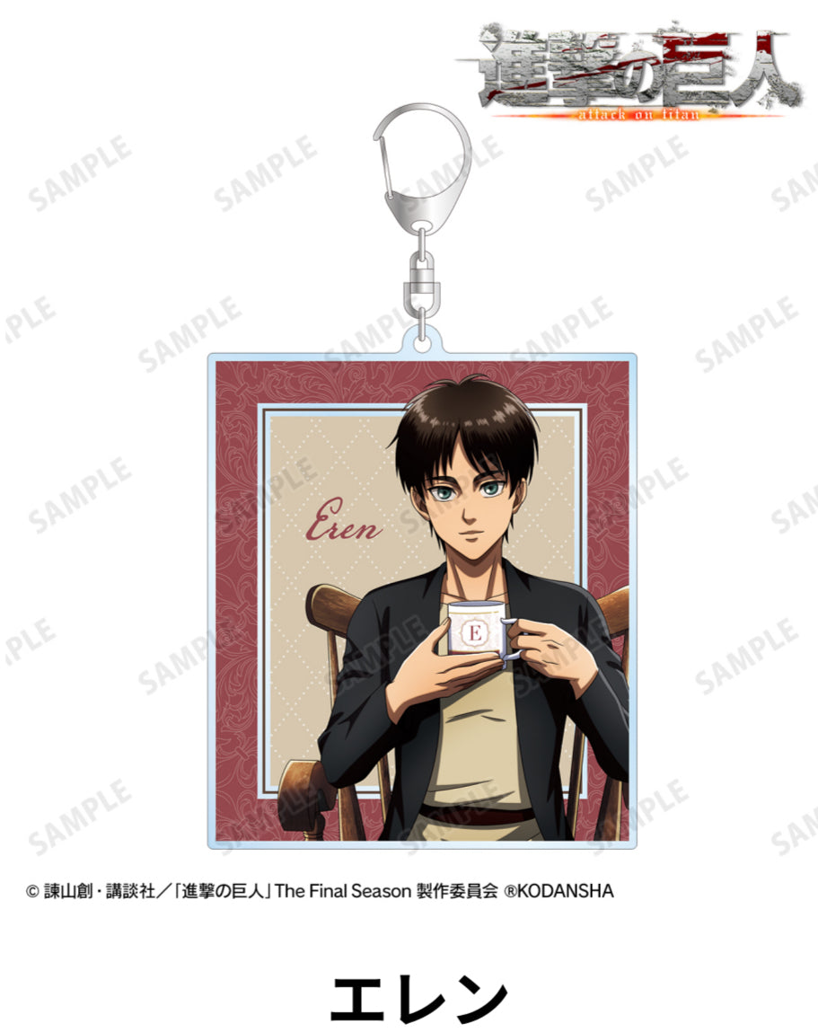Attack on Titan Drawn Illustration Tea Time Ver. Acrylic Keychain