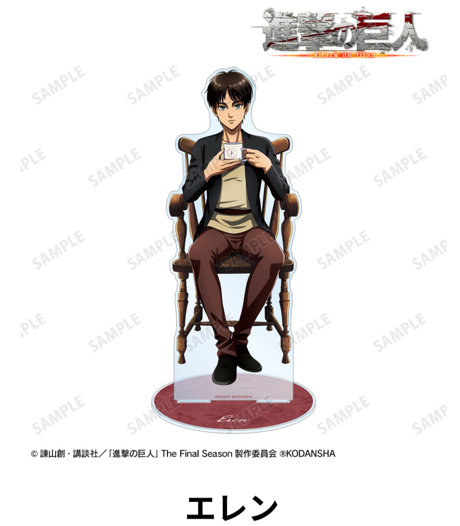 Attack on Titan Drawn Illustration Tea Time Ver. Extra Large Acrylic Stand