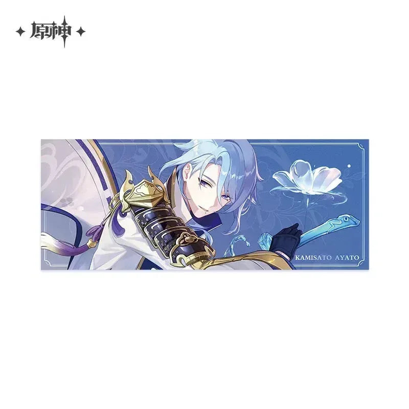 Genshin Impact 2023 Offline Exhibition Series Merch Kamisato Ayato Quicksand Ornaments ACG Go Anime www.acg-go.com Art Decor, Badge, Folder, Kamisato Ayato, Stand, Stationary