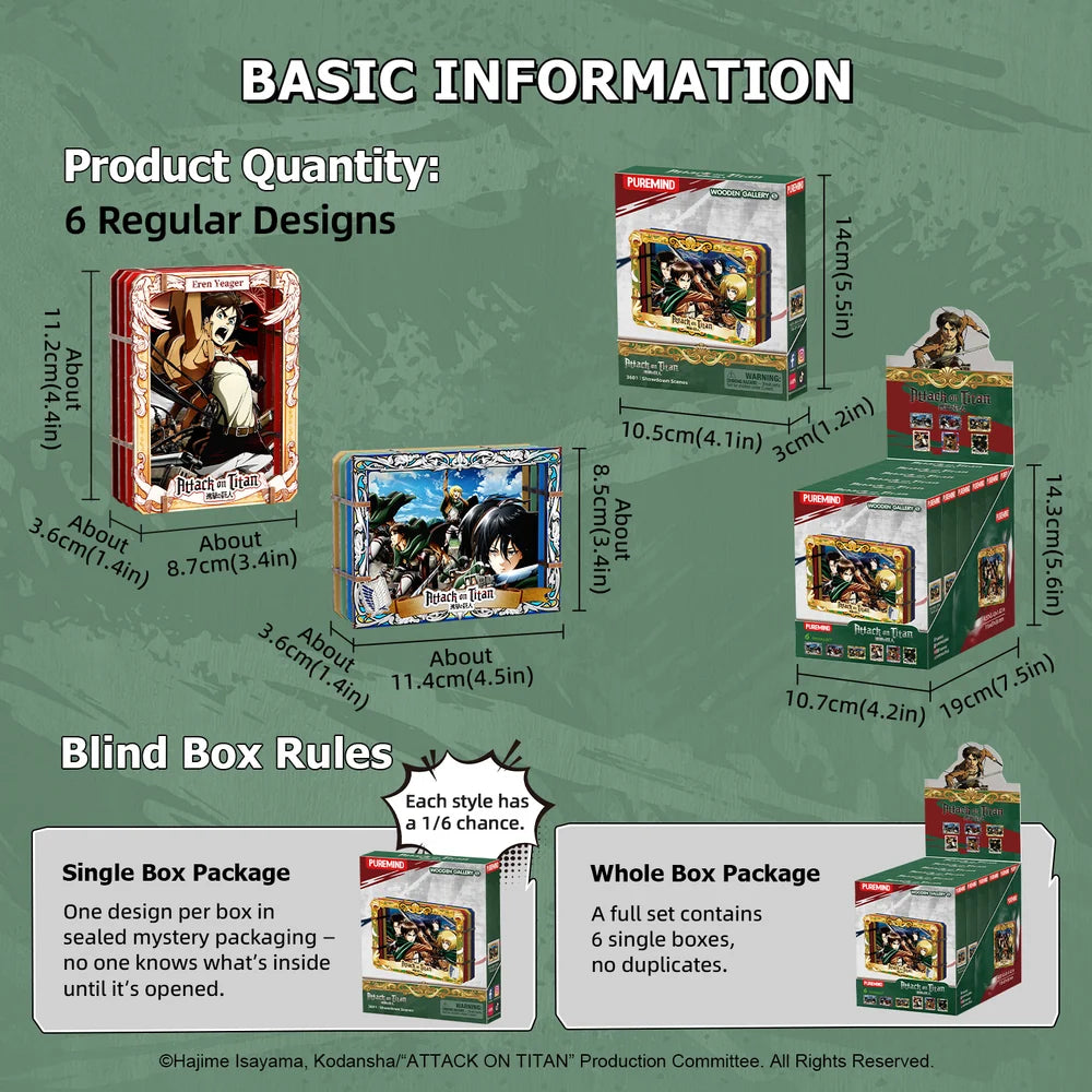 Attack on Titan Wooden Gallery-S Showdown Scenes Blind Box
