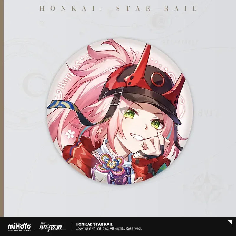 Honkai: Star Rail Universe Candy House Series Tinplate Badge Rappa ACG Go Anime www.acg-go.com Argenti, Art Decor, Aventurine, Boothill, Castorice, Dan Heng, Firefly, Gepard, Jiaoqiu, Jing Yuan, Kafka, Luka, Luocha, March 7th, Qingque, Rappa, Ruan Mei, Serval, Sparkle, Stand