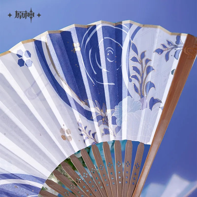Kamisato Ayato Theme Impression Series Gold-printed Silk Folding Fan