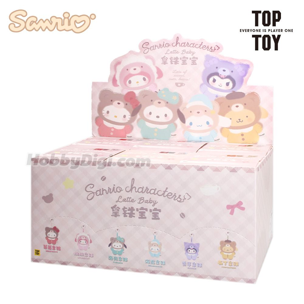 Sanrio Characters Latte Baby Series Plush Keychain Mystery Box