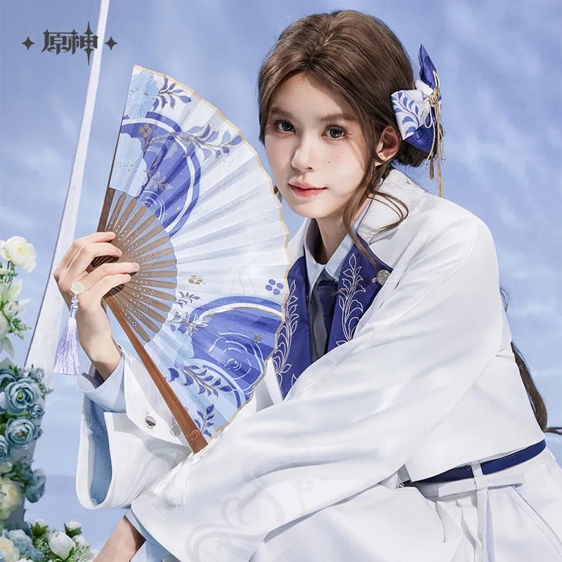 Kamisato Ayato Theme Impression Series Gold-printed Silk Folding Fan