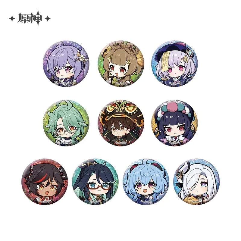 Genshin Impact Vibrant Harriers Aloft in Spring Breeze Series Merch Vol.2 Mini Badge Set B ACG Go Anime www.acg-go.com Art Decor, Badge, Genshin Impact