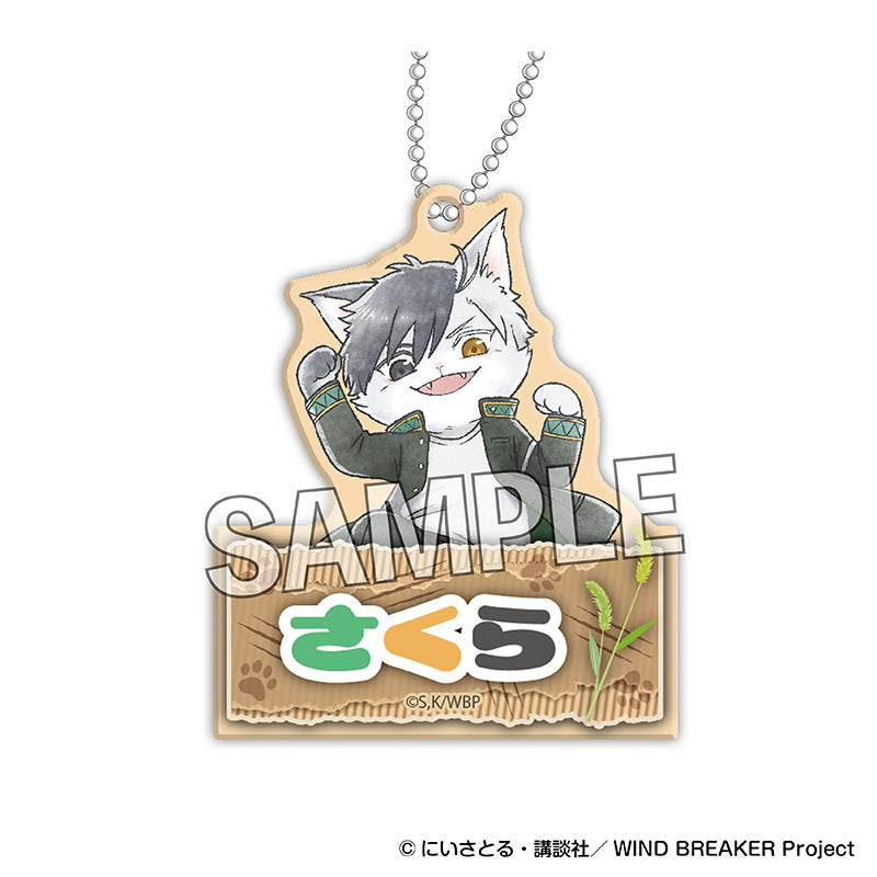 Wind Breaker Cat Ver. Name Acrylic Keychain