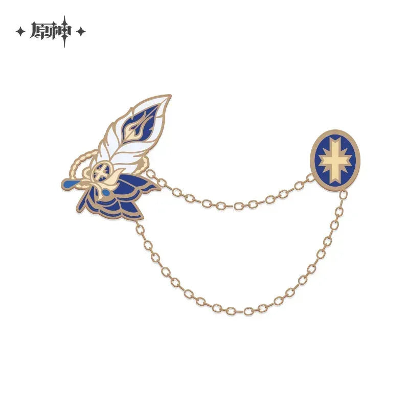 Genshin Impact Artifacts Metal Brooch Noblesse Oblige Royal Plume ACG Go Anime www.acg-go.com Artifacts, Badge