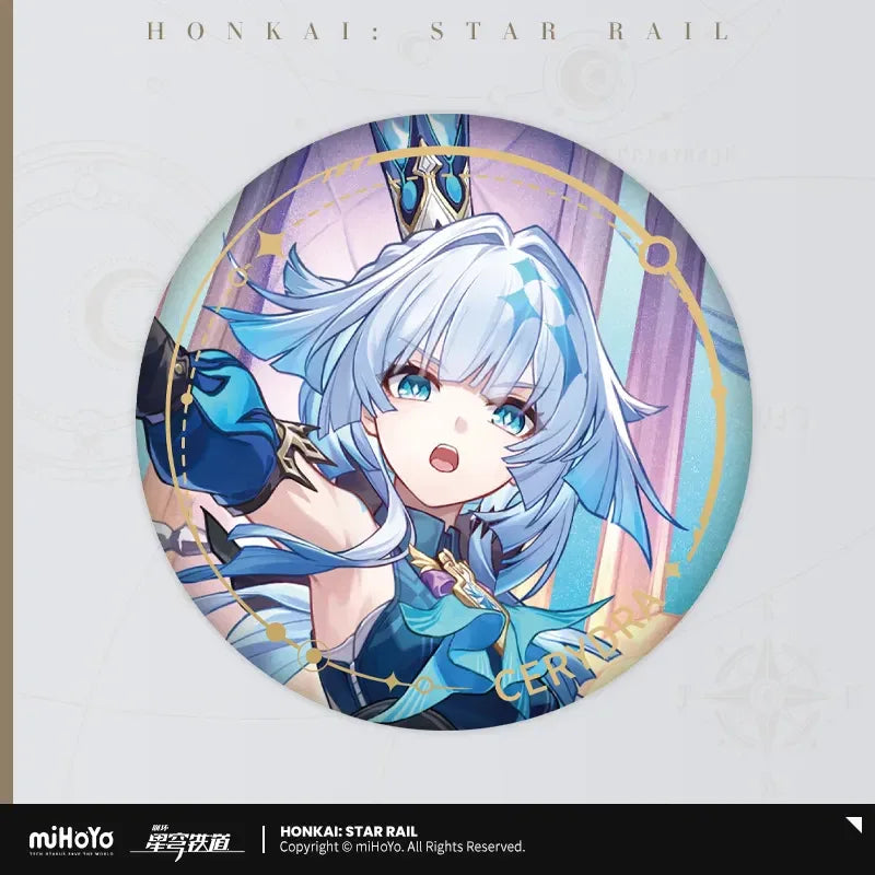 The Harmony Character Warp Artwork Tinplate Badge Honkai: Star Rail Cerydra ACG Go Anime www.acg-go.com Asta, Badge, Bronya, Caelus, Cerydra, Hanya, Robin, Ruan Mei, Sparkle, Stelle, Tingyun, Trailblazer, Tribbie, Yukong