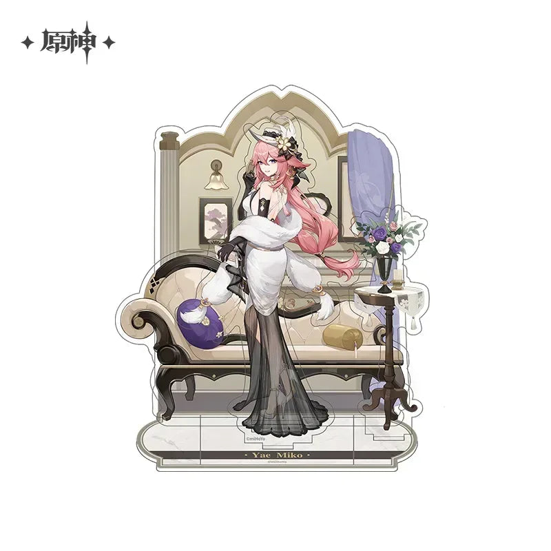 Genshin Imapct Resplendent Feast Series Yae Miko Merch Scene Combination Stand ACG Go Anime www.acg-go.com Apparel, Badge, Office Supply, Ornament, Pendant & Keychain, Stand, Yae Miko