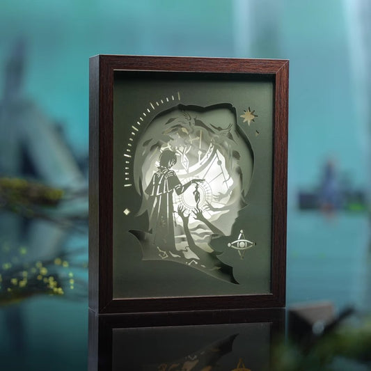 Anaxa's Parapsychology Experiment Shadow Box Paper Lamp