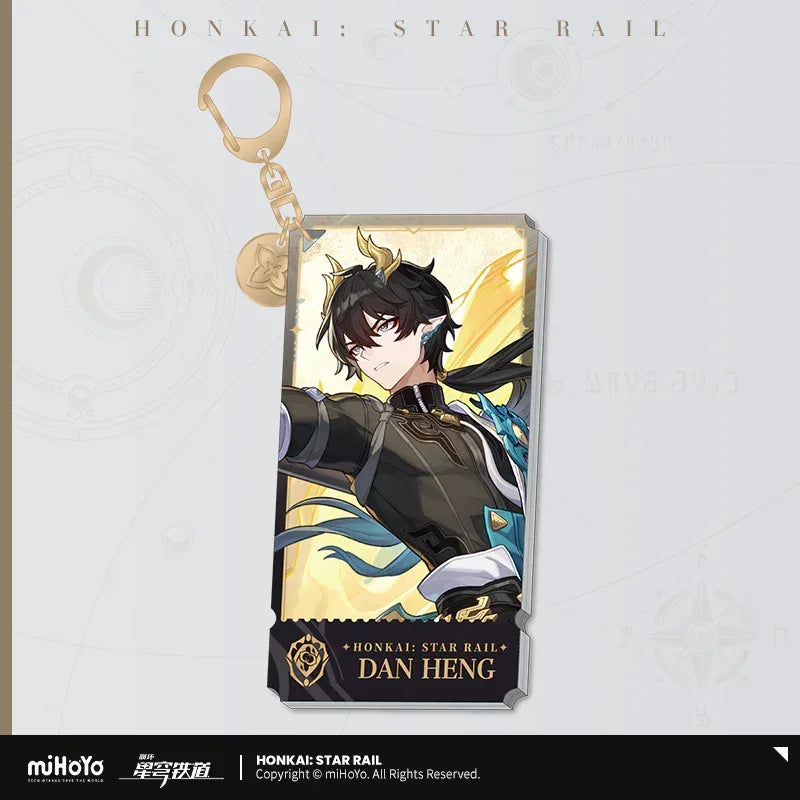 Honkai: Star Rail The Preservation Character Warp Artwork Acrylic Keychain Dan Heng ⢠Permansor Terrae ACG Go Anime www.acg-go.com Aventurine, Caelus, Dan Heng ⢠Permansor Terrae, Fu Xuan, Gepard, March 7th, Pendant & Keychain, Stelle, Trailblazer