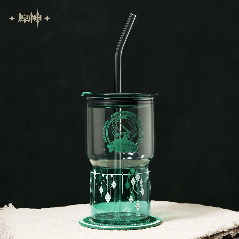 Genshin Impact Alhaitham Theme Impression Series Lidded Straw Cup Gift Set