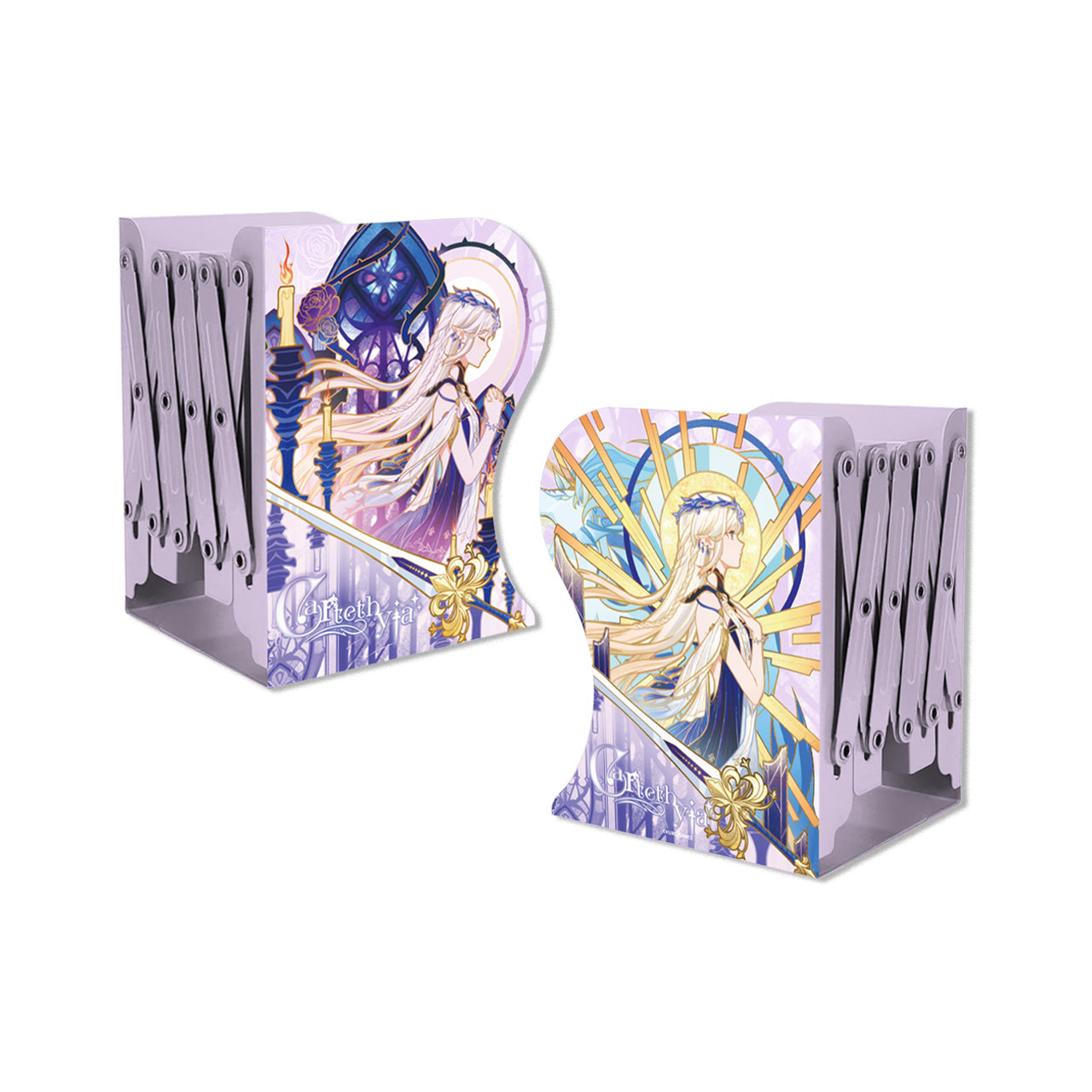 Inverted Series Folding Metal Bookend