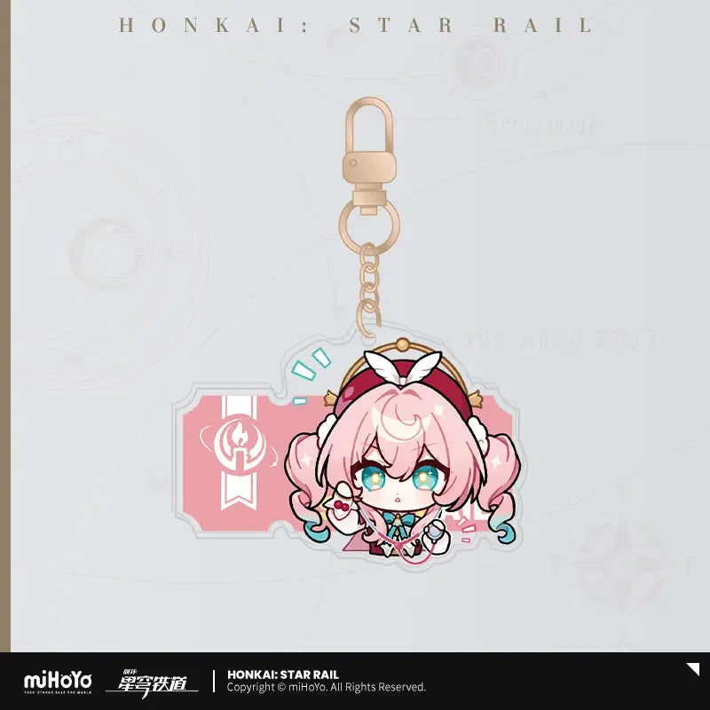 Pom-Pom Exhibition Series Acrylic Keychain Honkai: Star Rail Hyacine ACG Go Anime www.acg-go.com Acheron, Aglaea, Anaxa, Argenti, Aventurine, Black Swan, Blade, Boothill, Caelus, Castorice, Cerydra, Cipher, Dan Heng, Dan Heng • Imbibitor Lunae, Dr. Ratio, Firefly, Fu Xuan, Fugue, Huohuo, Hyacine, Hysilens, Jade, Jing Yuan, Jingliu, Kafka, Luocha, March 7th, Mydei, Pendant & Keychain, Phainon, Robin, Ruan Mei, Sam, Seele, Silver Wolf, Sparkle, Stelle, Sunday, The Herta, Topaz, Trailblazer, Tribbie