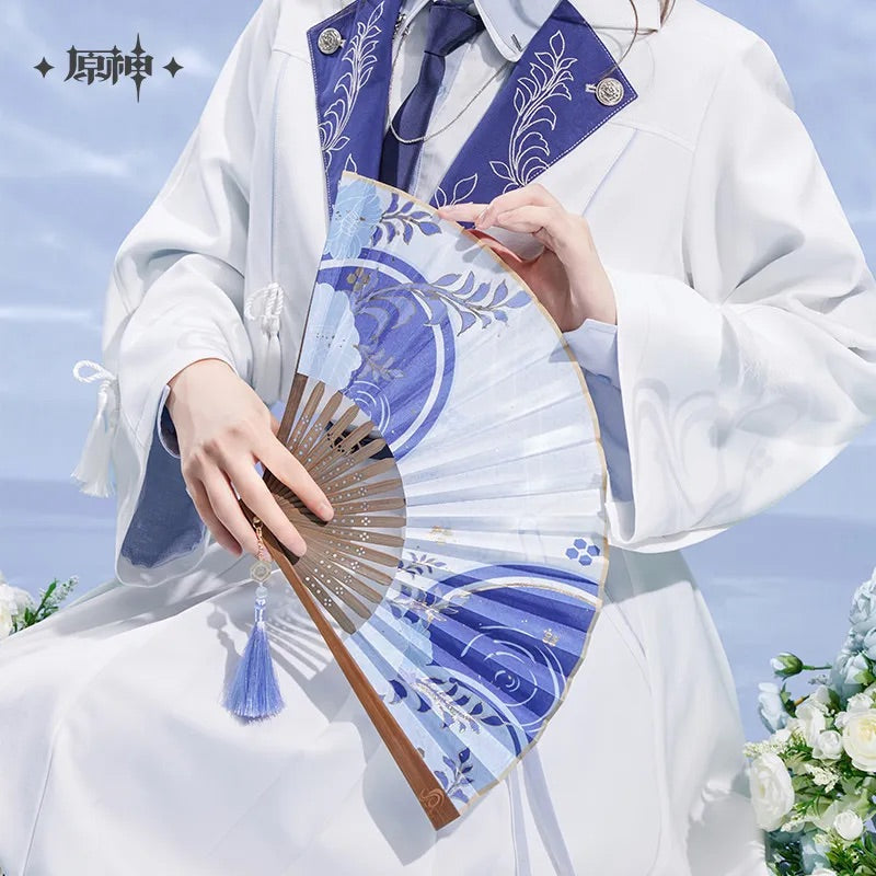 Kamisato Ayato Theme Impression Series Gold-printed Silk Folding Fan