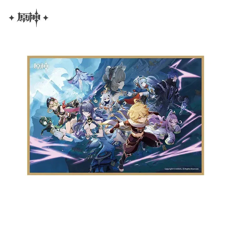 Genshin Impact Shikishi Card Board A Dance of Snowy Tides and Hoarfrost Groves ACG Go Anime www.acg-go.com Aether, Albedo, Alhaitham, Arataki Itto, Art Decor, Azhdaha, Baizhu, Cardboard, Dehya, Event Artwork, Furina, Ganyu, Kamisato Ayato, Kuki Shinobu, Nahida, Paimon, Venti, Wanderer, Xiao, Yanfei, Yelan, Zhongli