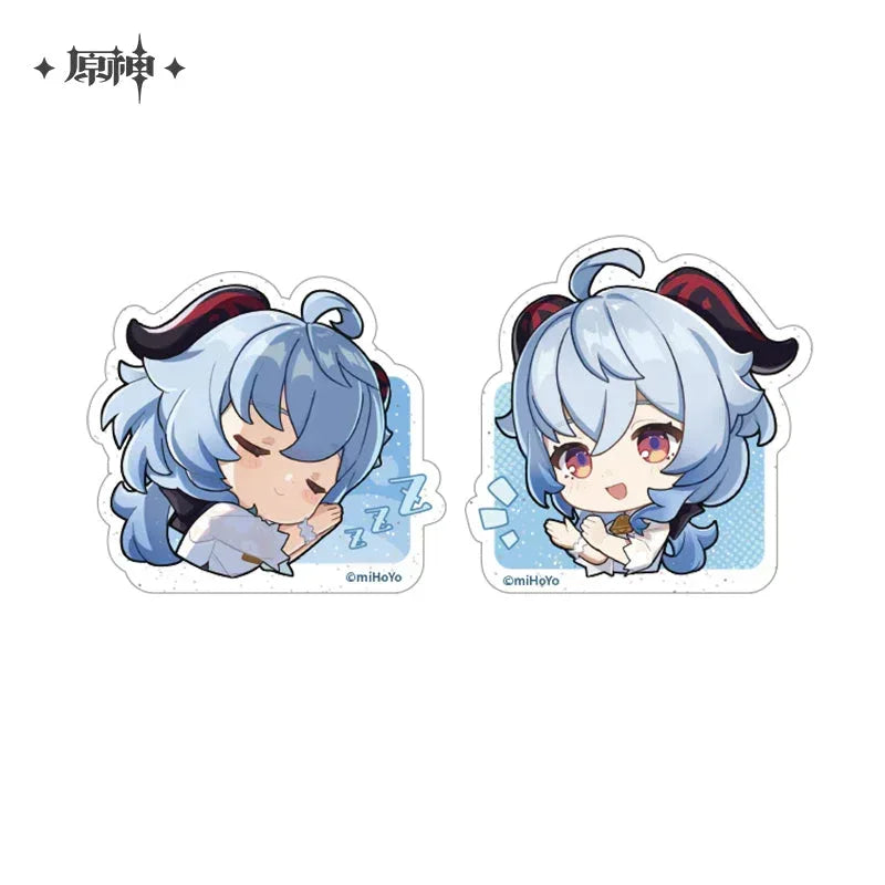 Genshin Impact x HeyTea Series Xin You Suo Xi Merch Vol.2 Acrylic Clip / Ganyu ACG Go Anime www.acg-go.com Art Decor, Badge, Ganyu, Pendant & Keychain, Shenhe