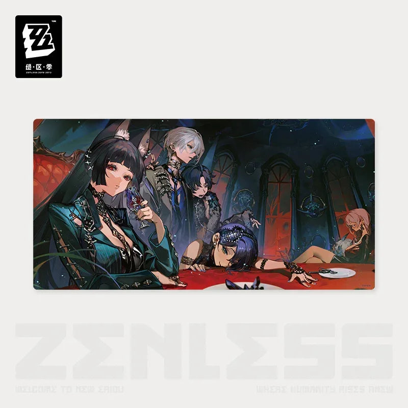 Zenless Zone Zero Concerto Channel Series A Storm of Falling Stars Merch Mouse Pad ACG Go Anime www.acg-go.com Art Decor, Asaba Harumasa, Badge, Belle, Hoshimi Miyabi, Tsukishiro Yanagi, Wise