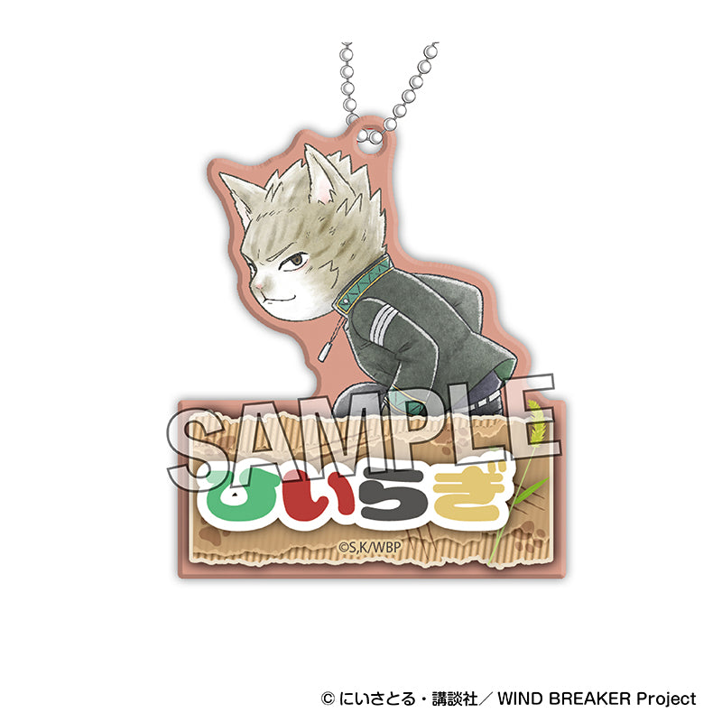 Wind Breaker Cat Ver. Name Acrylic Keychain