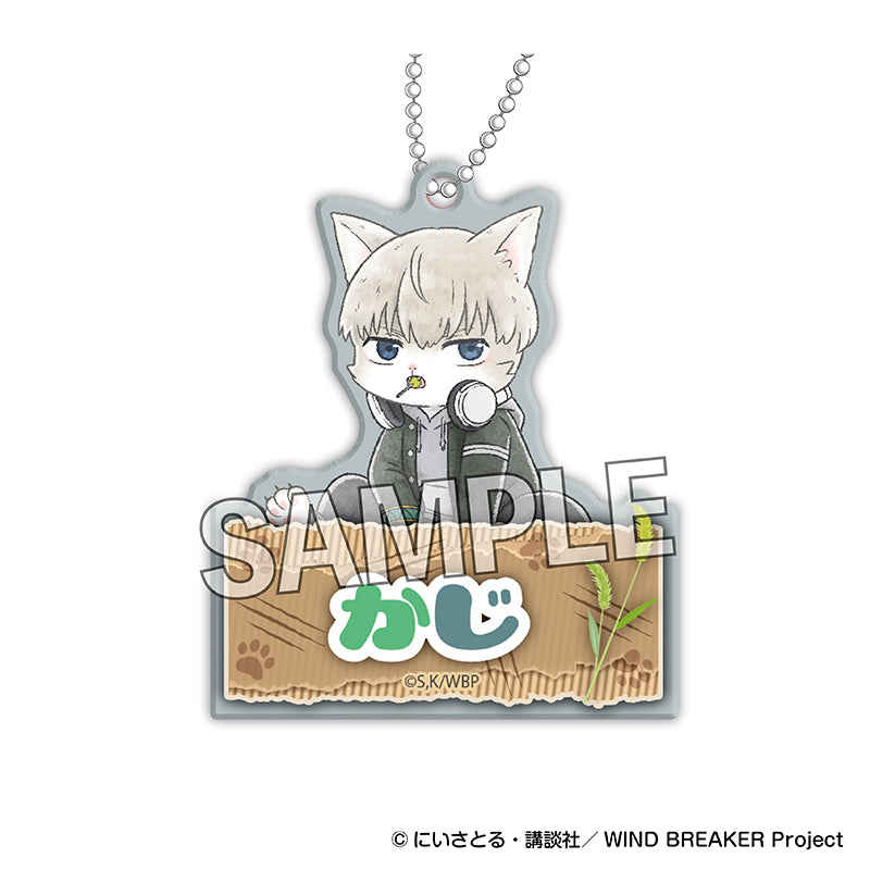Wind Breaker Cat Ver. Name Acrylic Keychain