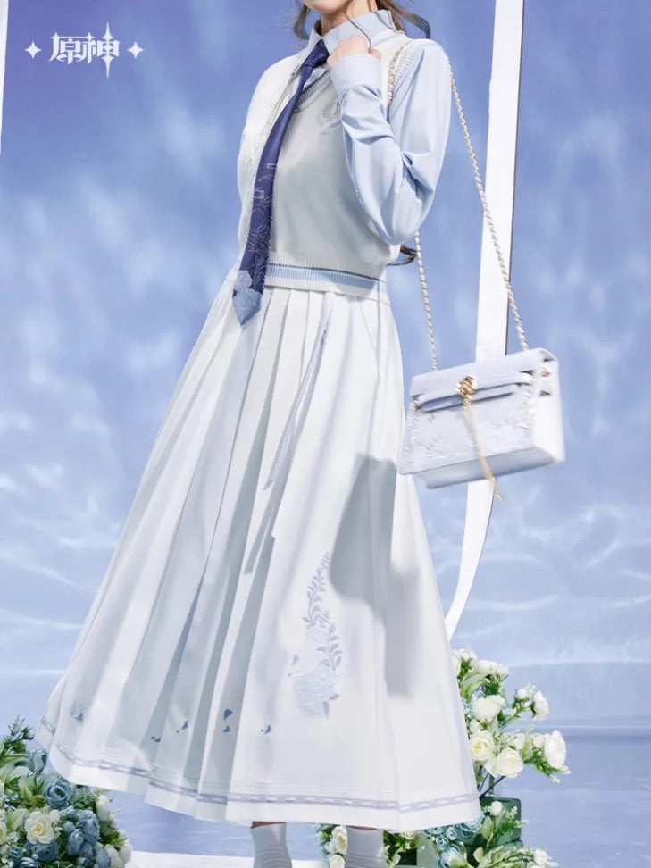 Kamisato Ayato Theme Impression Series Long Pleated Skirt