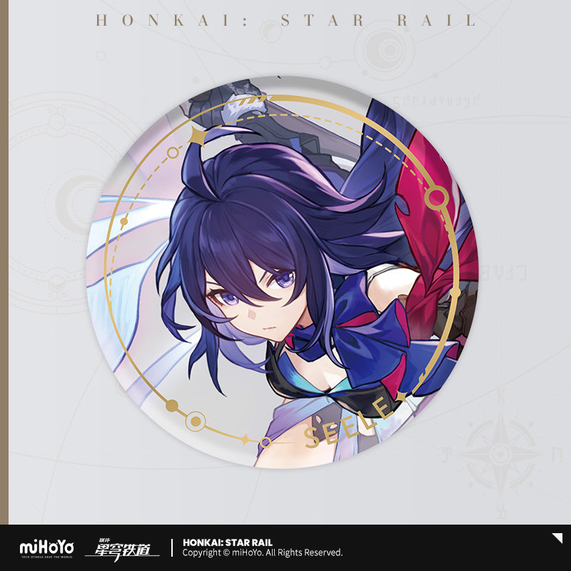 The Hunt Character Warp Artwork Tinplate Badge