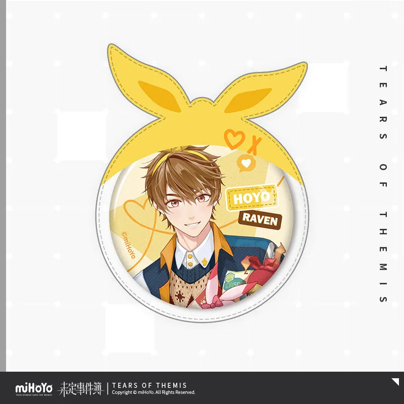 Happy White Day Series Tinplate Badge & Case Set