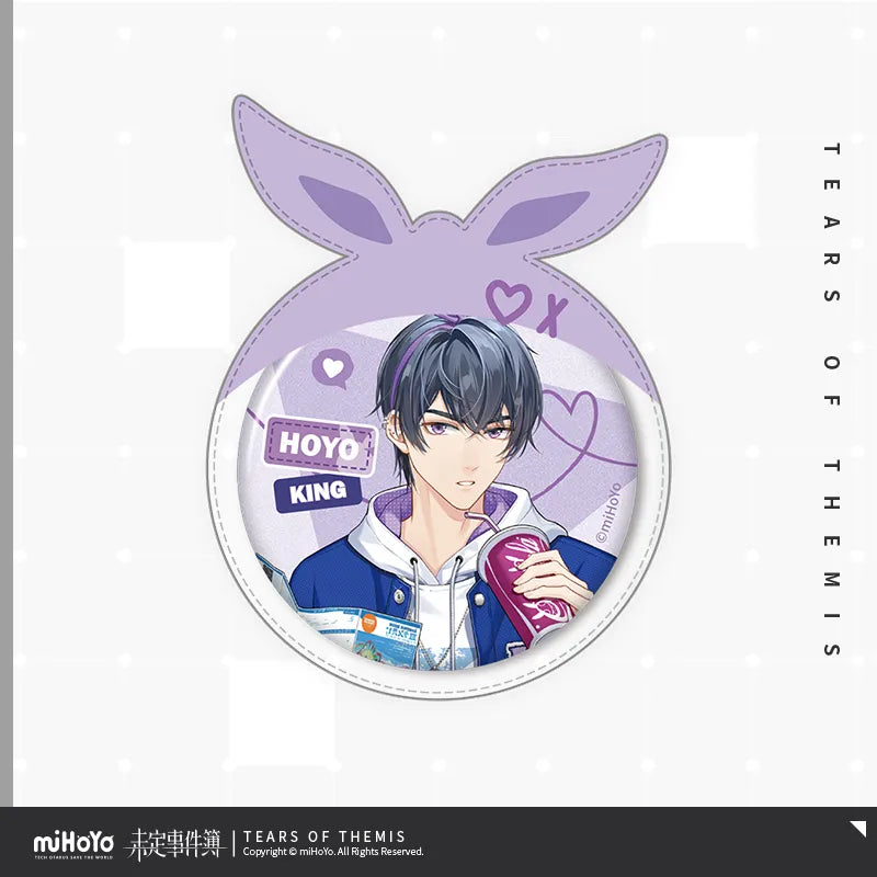 Happy White Day Series Tinplate Badge & Case Set