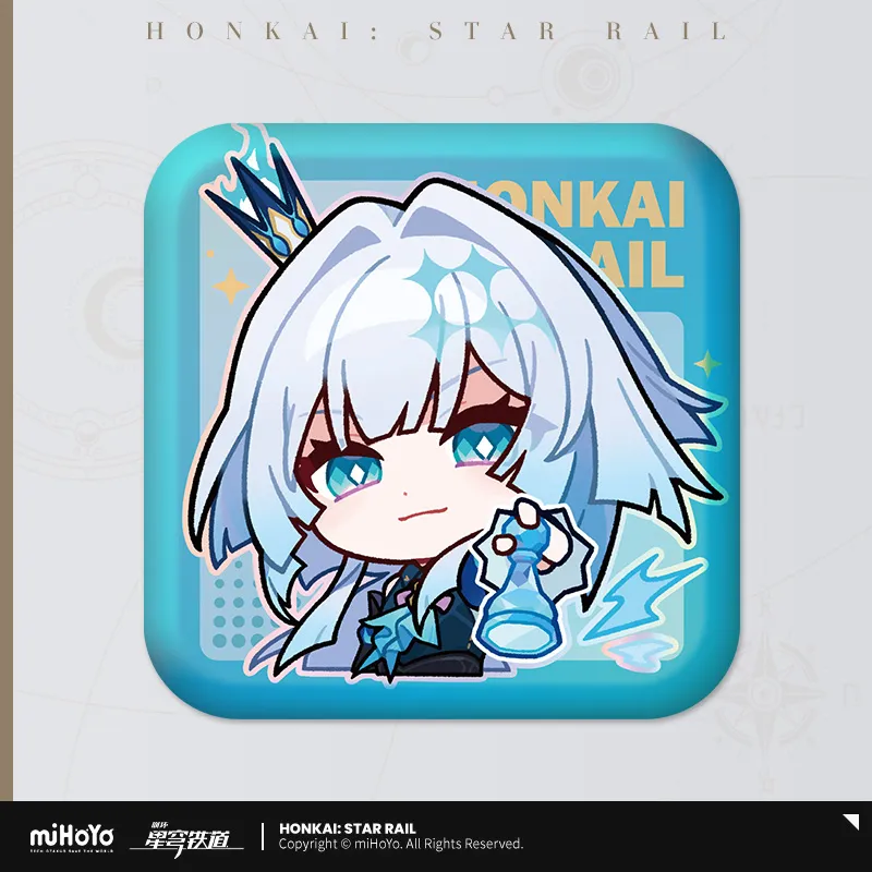 Pom-Pom Exhibition Series Square Tinplate Badge