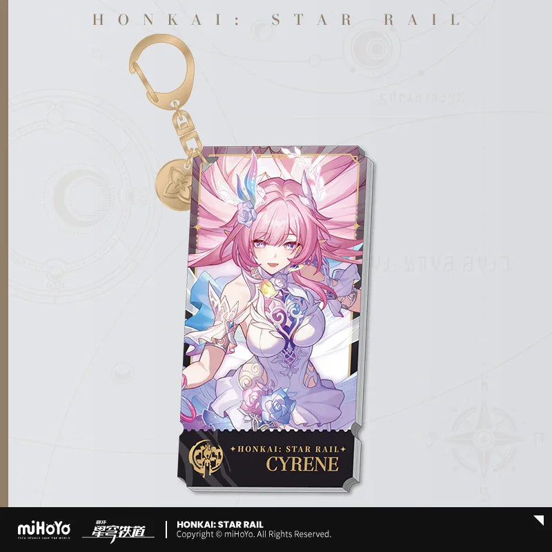 The Remembrance Character Warp Artwork Acrylic Keychain Honkai: Star Rail Cyrene ACG Go Anime www.acg-go.com Aglaea, Castorice, Cyrene, Evernight, Hyacine, Pendant & Keychain, Trailblazer