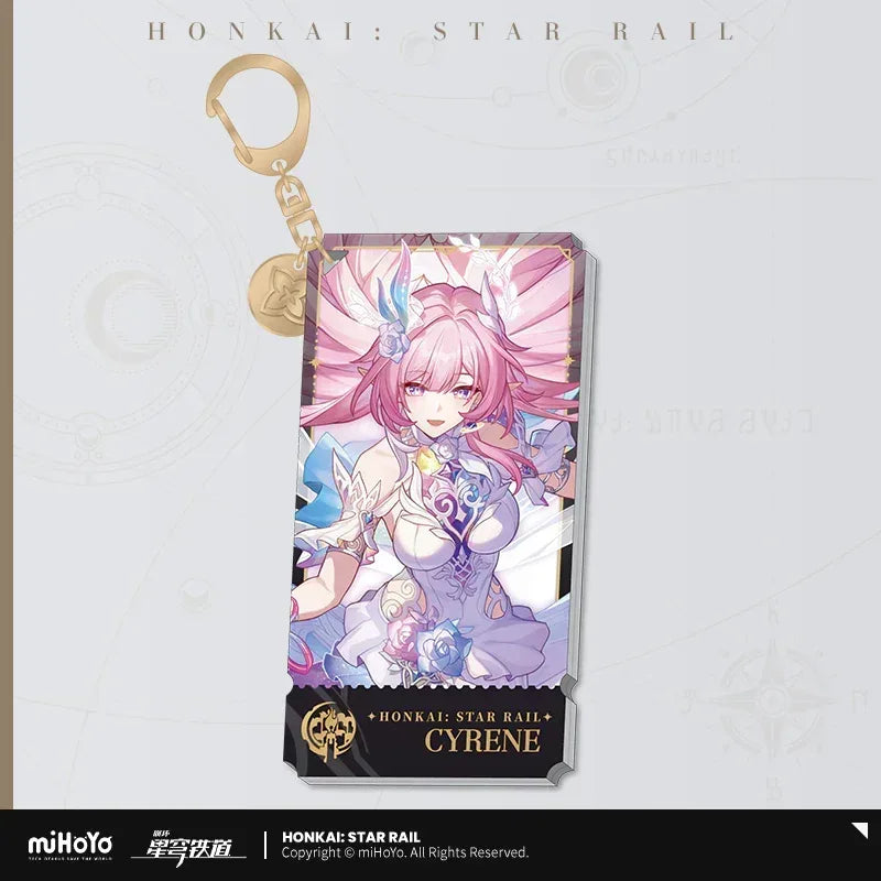 Honkai: Star Rail The Remembrance Character Warp Artwork Acrylic Keychain Cyrene ACG Go Anime www.acg-go.com Aglaea, Castorice, Cyrene, Evernight, Hyacine, Pendant & Keychain, Trailblazer