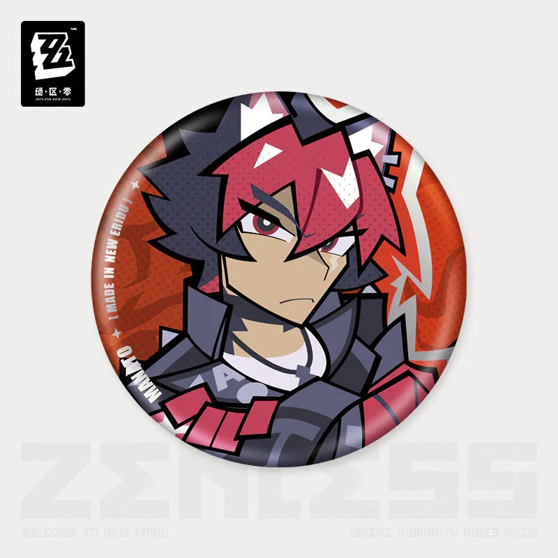 New Eridu Series Spook Shack Chibi Tinplate Badge Zenless Zone Zero Komano Manato ACG Go Anime www.acg-go.com Alice Thymefield, Badge, Komano Manato, Lucia Elowen, Ukinami Yuzuha, Yidhari, Zenless Zone Zero