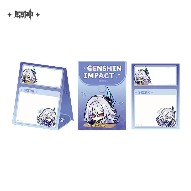 Genshin Impact Nod-Krai Chibi Emojis Series Skirk Merch Notepad ACG Go Anime www.acg-go.com Art Decor, Badge, Office Supply, Pendant & Keychain, Skirk