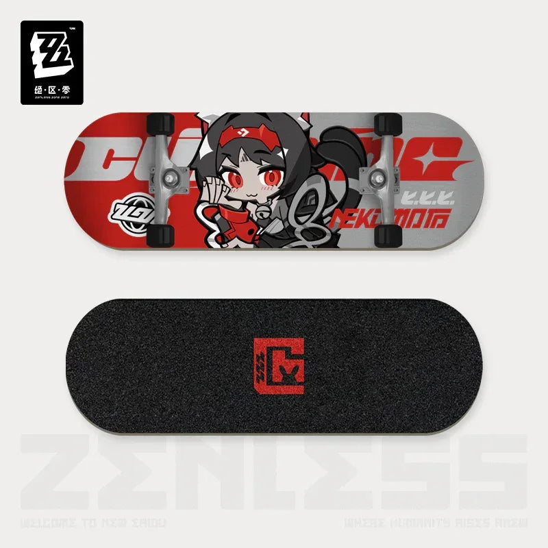 Zenless Zone Zero New Eridu Series Cunning Hares AKA Gentle House Chibi Fingertip Skateboard Pendant Keychain Anby Demara ACG Go Anime www.acg-go.com Anby Demara, Billy Kid, Nekomiya Mana, Nicole Demara, Pendant & Keychain