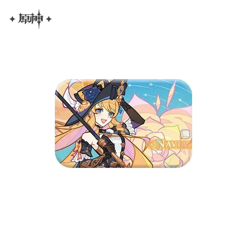 Genshin Impact Summertide Scales and Tales Series Merch Badge - Navia ACG Go Anime www.acg-go.com Badge, Kirara, Navia, Nilou, Stand