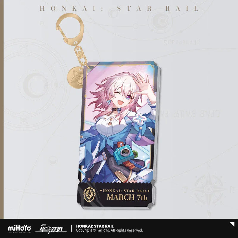 The Preservation Character Warp Artwork Acrylic Keychain Honkai: Star Rail March 7th ACG Go Anime www.acg-go.com Aventurine, Caelus, Dan Heng • Permansor Terrae, Fu Xuan, Gepard, March 7th, Pendant & Keychain, Stelle, Trailblazer