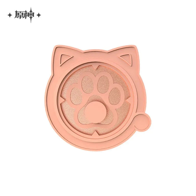 Genius Invokation TCG Series Cat's Claw Metal Badge Holder Genshin Impact Pink gold ACG Go Anime www.acg-go.com Art Decor, Genshin Impact