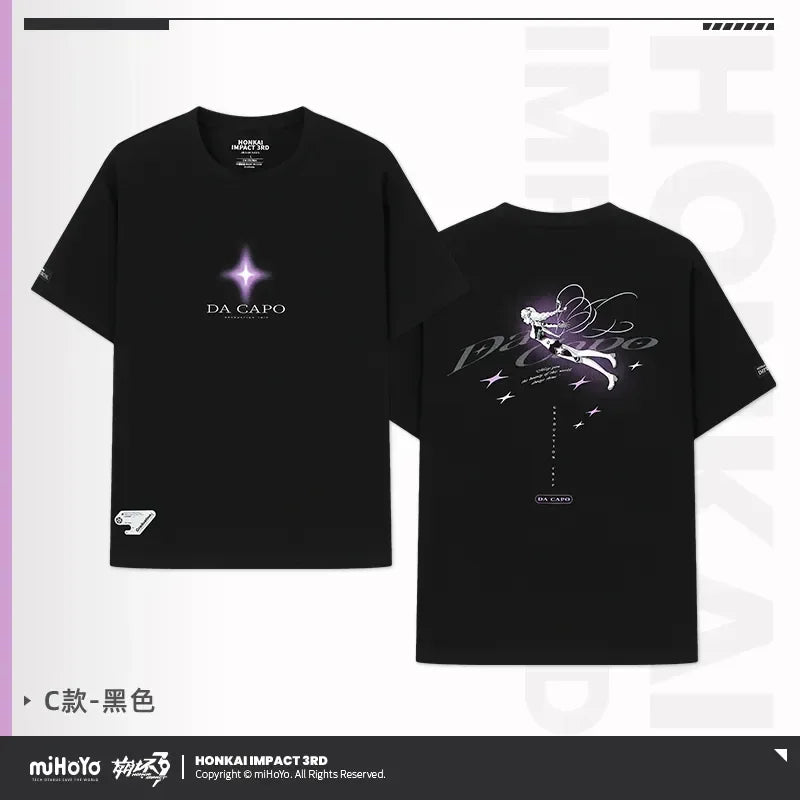 Honkai Impact 3rd Honkai Impression Graduation Trip Series Short Sleeve T-Shirt Black Ver.C / M ACG Go Anime www.acg-go.com Apparel, Honkai Impact 3rd, T-shirt