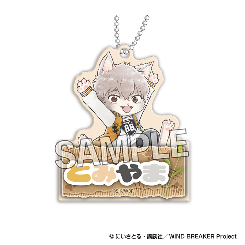 Wind Breaker Cat Ver. Name Acrylic Keychain