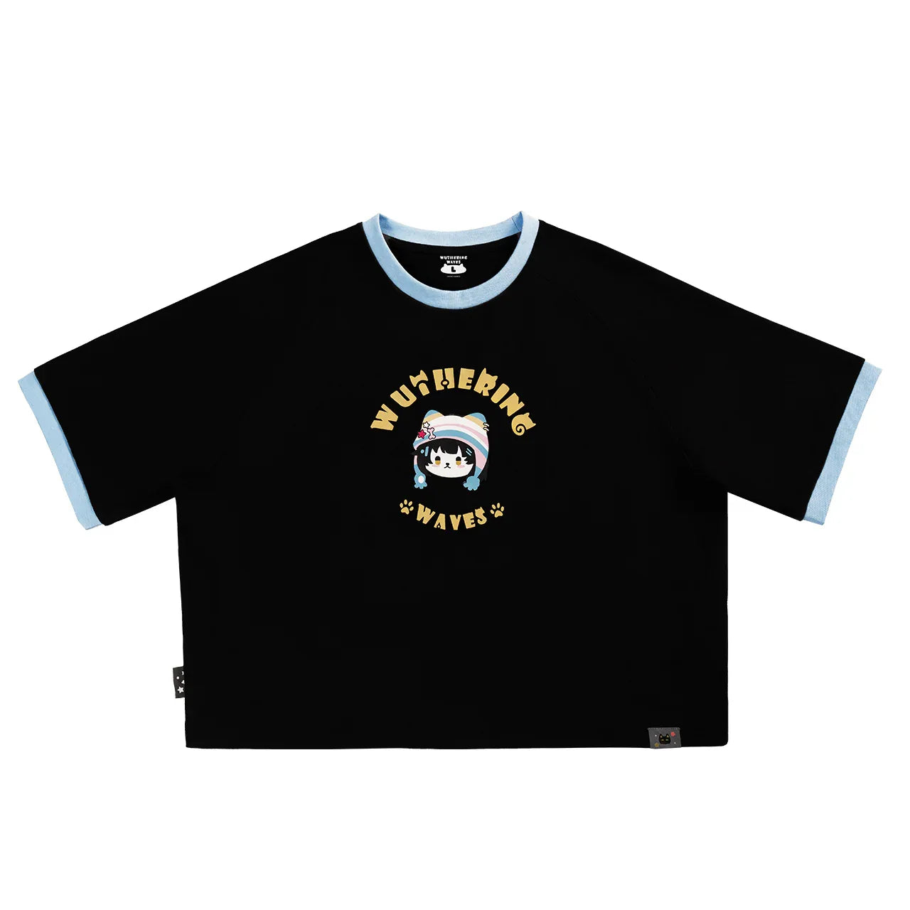 Somnoire Echoes Series Rover Impression Short T-Shirt Wuthering Waves Black / XL ACG Go Anime www.acg-go.com Apparel, Rover, T-shirt, Wuthering Waves