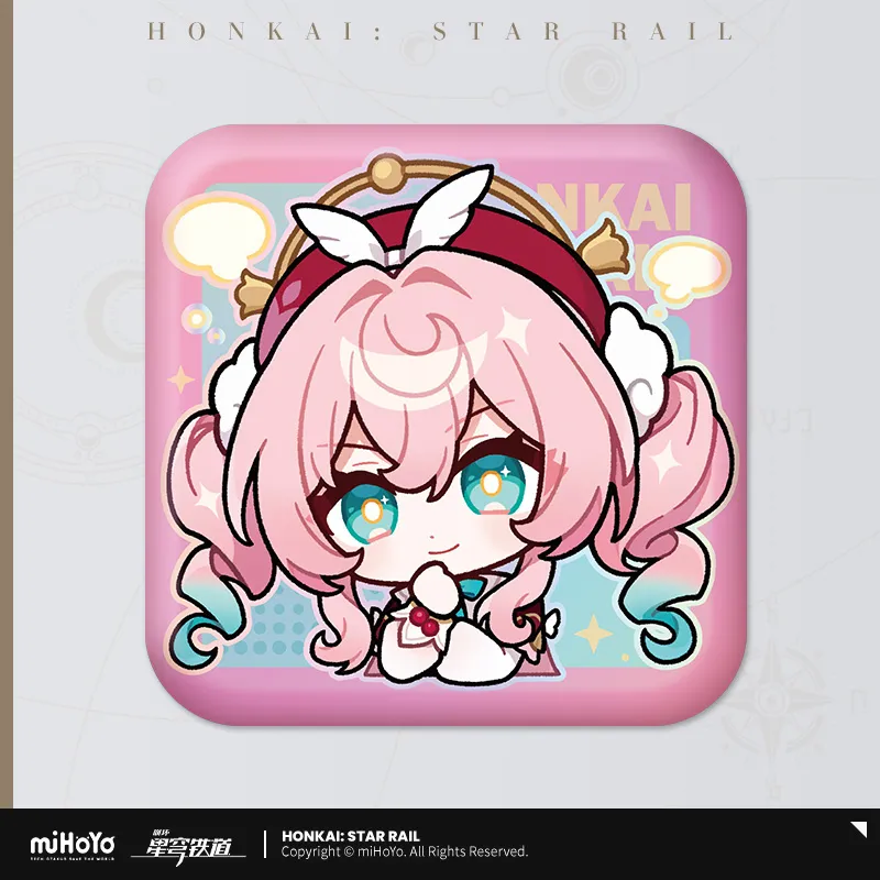 Pom-Pom Exhibition Series Square Tinplate Badge