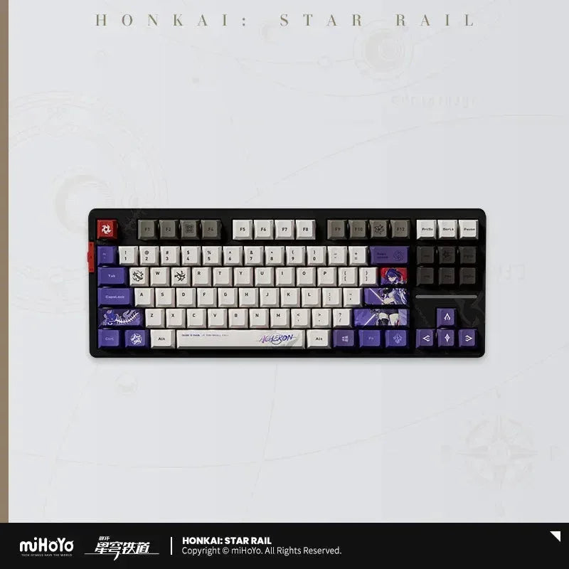 Honkai: Star Rail Acheron Theme Impression Series Mechanical Keyboard Krystal Purple Axis / 87 Keys ACG Go Anime www.acg-go.com Acheron, Electronics, Honkai: Star Rail, Keyboard