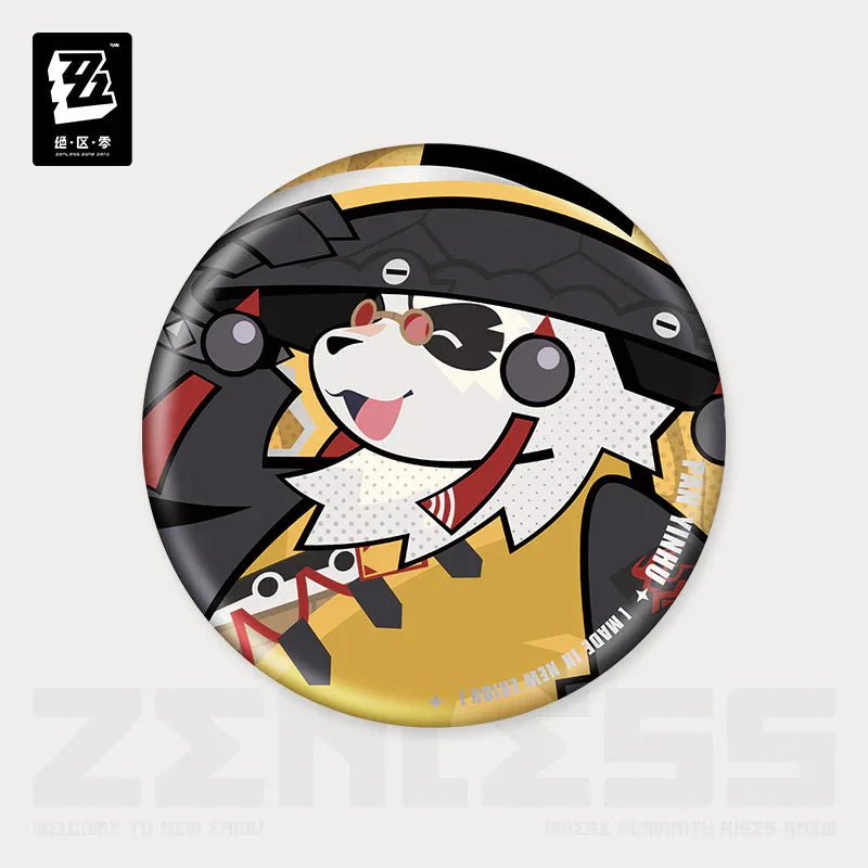 New Eridu Series Yunkui Summit Chibi Tinplate Badge Zenless Zone Zero Pan Yinhu ACG Go Anime www.acg-go.com Badge, Ju Fufu, Pan Yinhu, Yixuan, Zenless Zone Zero