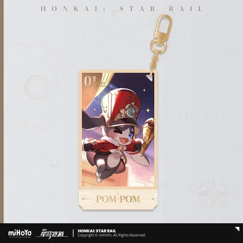 Honkai: Star Rail Anniversary Series Acrylic Pendant Pom-Pom ACG Go Anime www.acg-go.com Dan Heng, Himeko, March 7th, Pendant & Keychain, Pom-Pom, Trailblazer, Welt