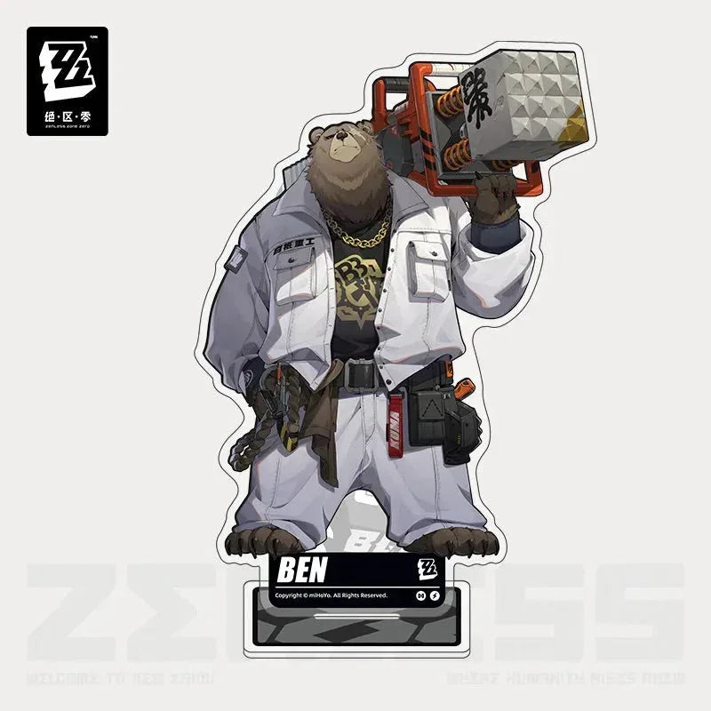 Zenless Zone Zero Artwork Series Belobog Heavy Industries Acrylic Stand Ben Bigger ACG Go Anime www.acg-go.com Anton Ivanov, Ben Bigger, Grace Howard, Koleda Belobog, Stand